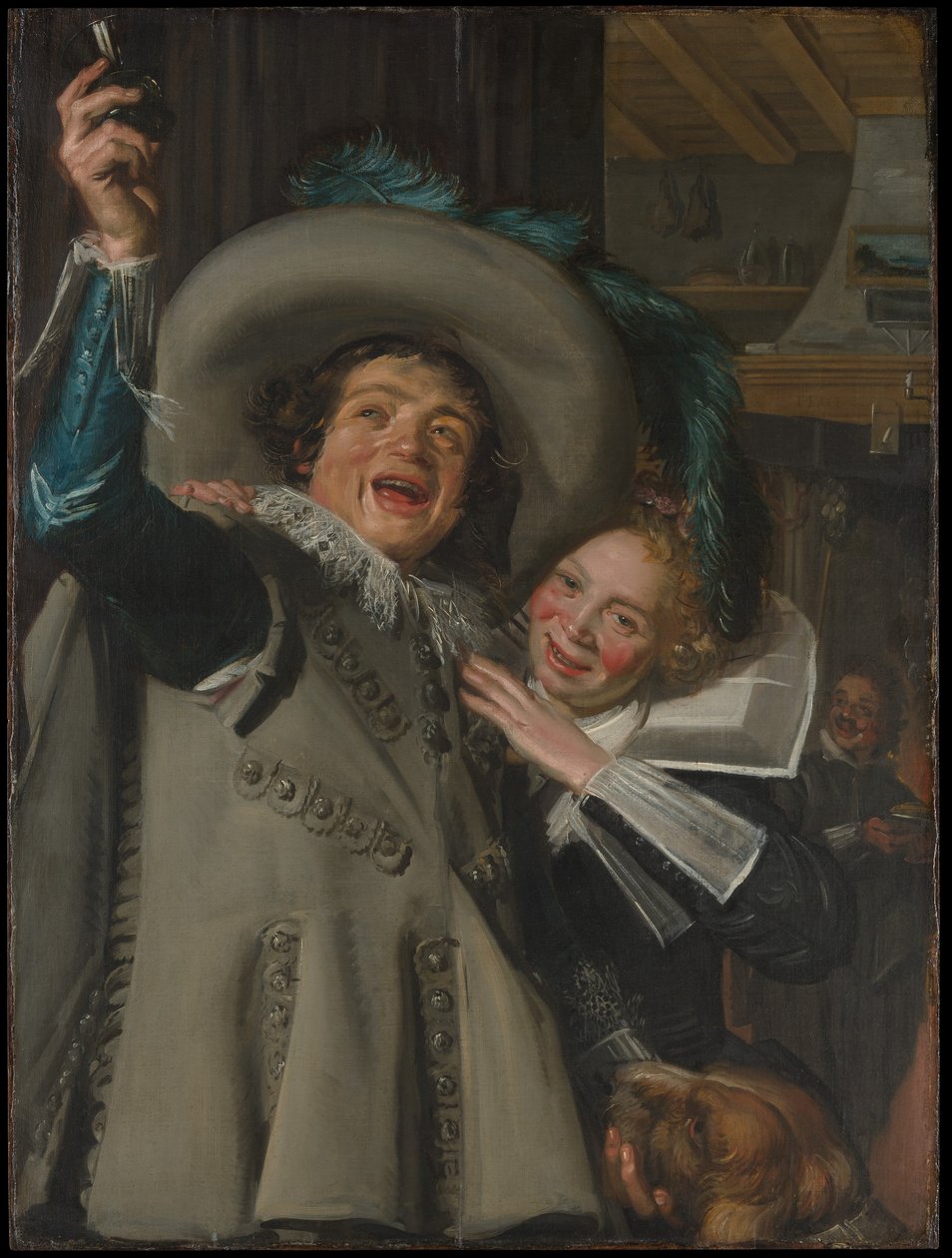 Ung man och kvinna på ett värdshus av Frans Hals