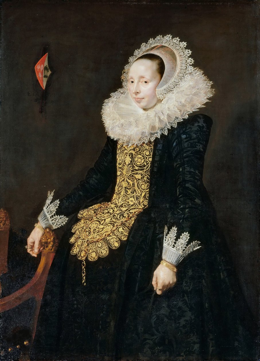 Porträtt av Catharina Both van der Eem 1589-1666, 1620. av Frans Hals after .