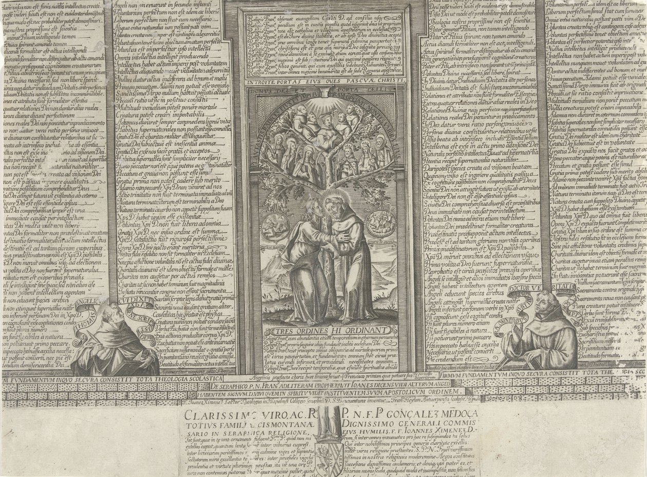 Kristus och Saint Francis vid ett träd av heliga av Frans Heylan