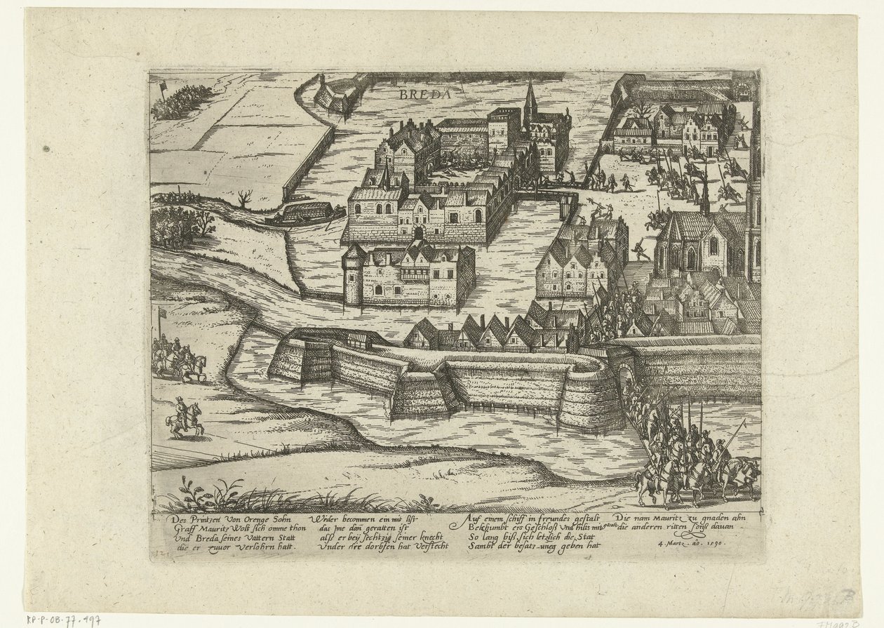 Erövring av Breda, 1590 av Frans Hogenberg
