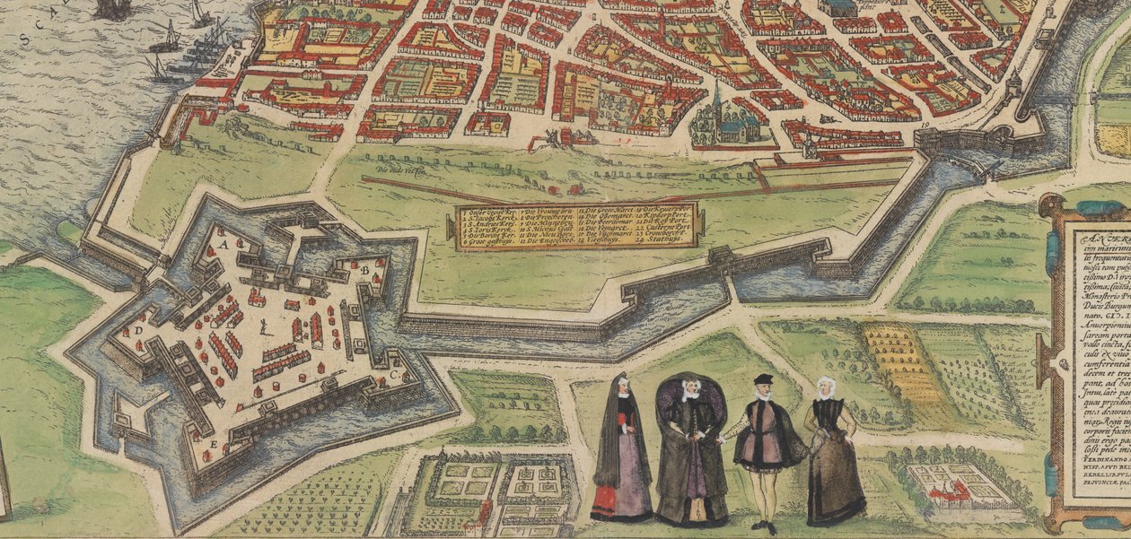 Palazzo Farnese på Caprarola, från Braun och Hogenbergs Civitates Orbis Terrarum, 1572-94. av Frans Hogenberg