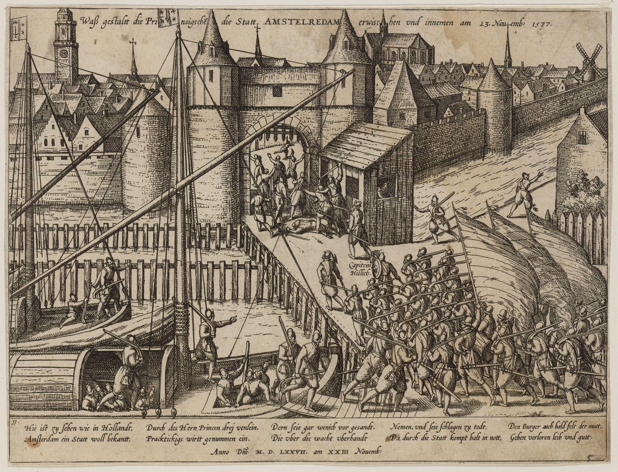 Anfallet mot Amsterdam den 23 november 1577 av Frans Hogenberg