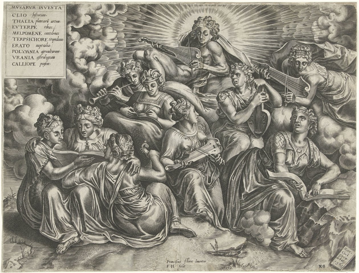 Apollon och muserna av Frans Huys