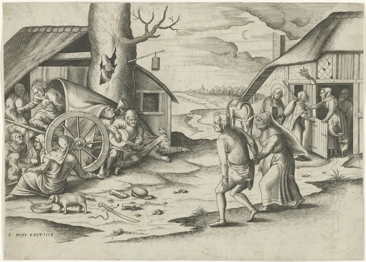 Mary och Joseph på ett värdshus av Frans Huys