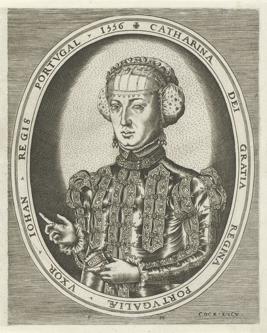 Porträtt av Katarina av Habsburg Porträtt av kungar, drottningar, prinsar och prinsessor (serietitel) av Frans Huys