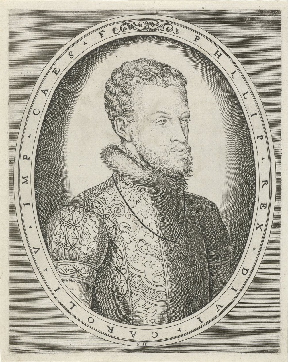 Porträtt av Karl V av Habsburg eller Filip II av Spanien Porträtt av kungar, drottningar, prinsar och prinsessor (serietitel) av Frans Huys