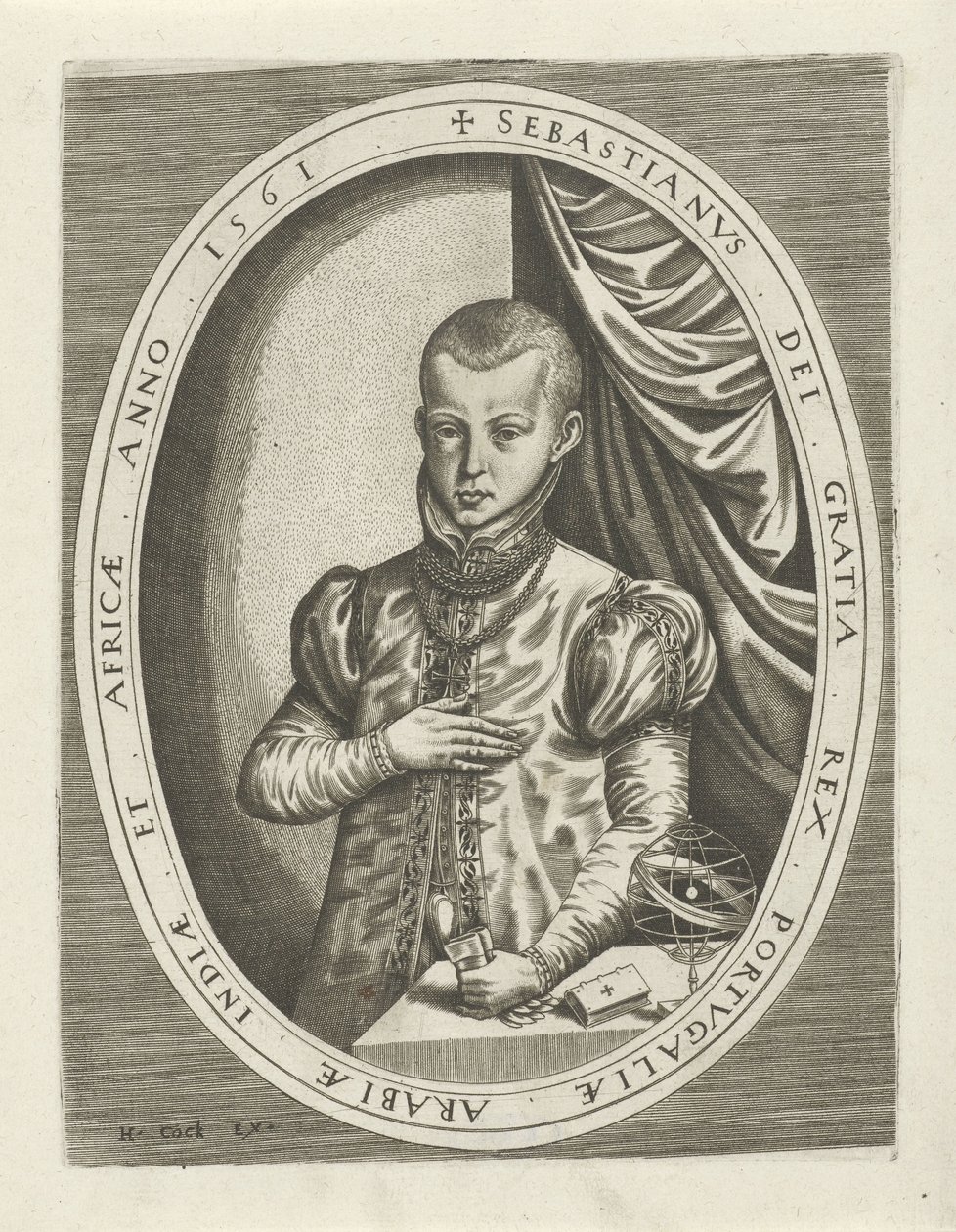 Porträtt av Sebastian I av Portugal Porträtt av kungar, drottningar, prinsar och prinsessor (serietitel) av Frans Huys