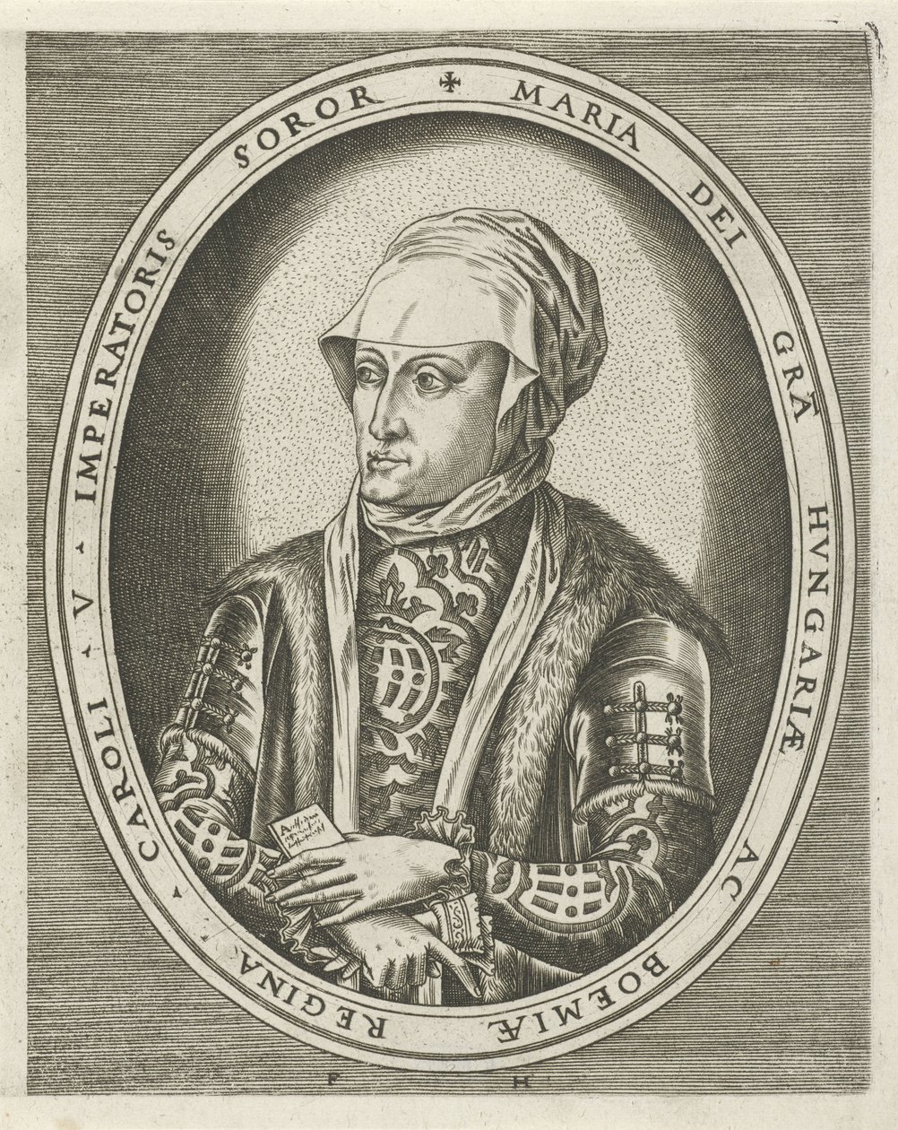 Porträtt av guvernör Maria av Ungern Porträtt av kungar, drottningar, prinsar och prinsessor (serietitel) av Frans Huys