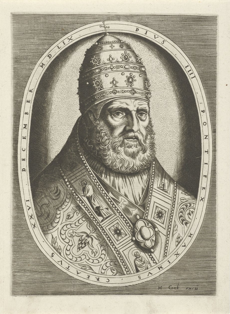 Porträtt av påven Pius IV Porträtt av kungar, drottningar, prinsar och prinsessor (serietitel) av Frans Huys