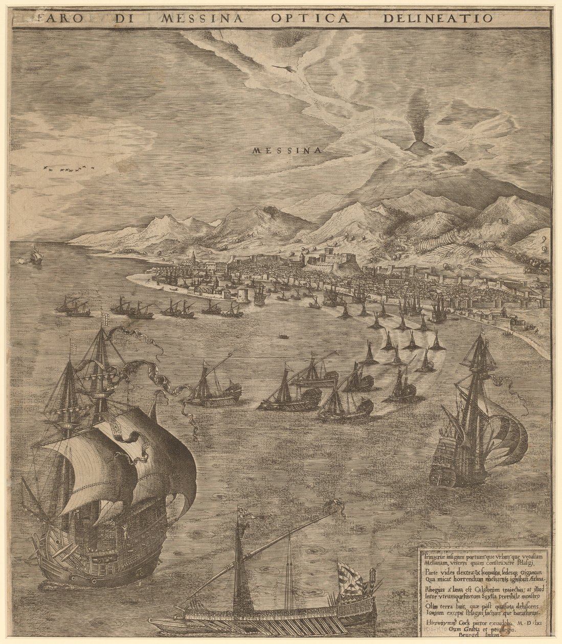 Sjöstrid i Messinasundet av Frans Huys after Pieter Bruegel the Elder