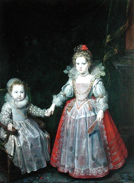 Philippe Emmanuel de Croy och hans syster Marie av Frans II Pourbus