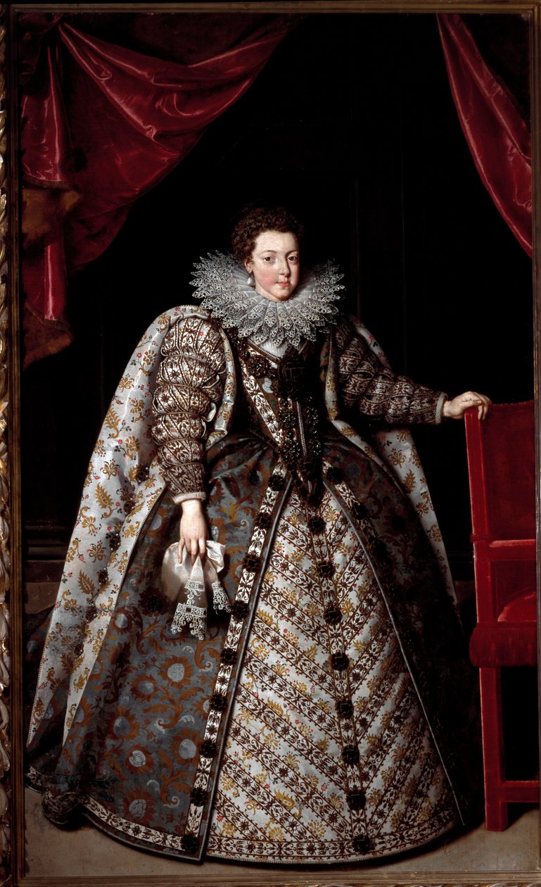 Porträtt av Elisabeth av Frankrike (Elisabeth de Bourbon) av Frans II Pourbus