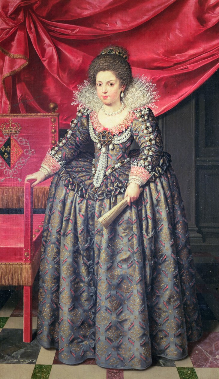 Porträtt av Elizabeth av Frankrike (1602-44) dotter till Henri IV och Marie de