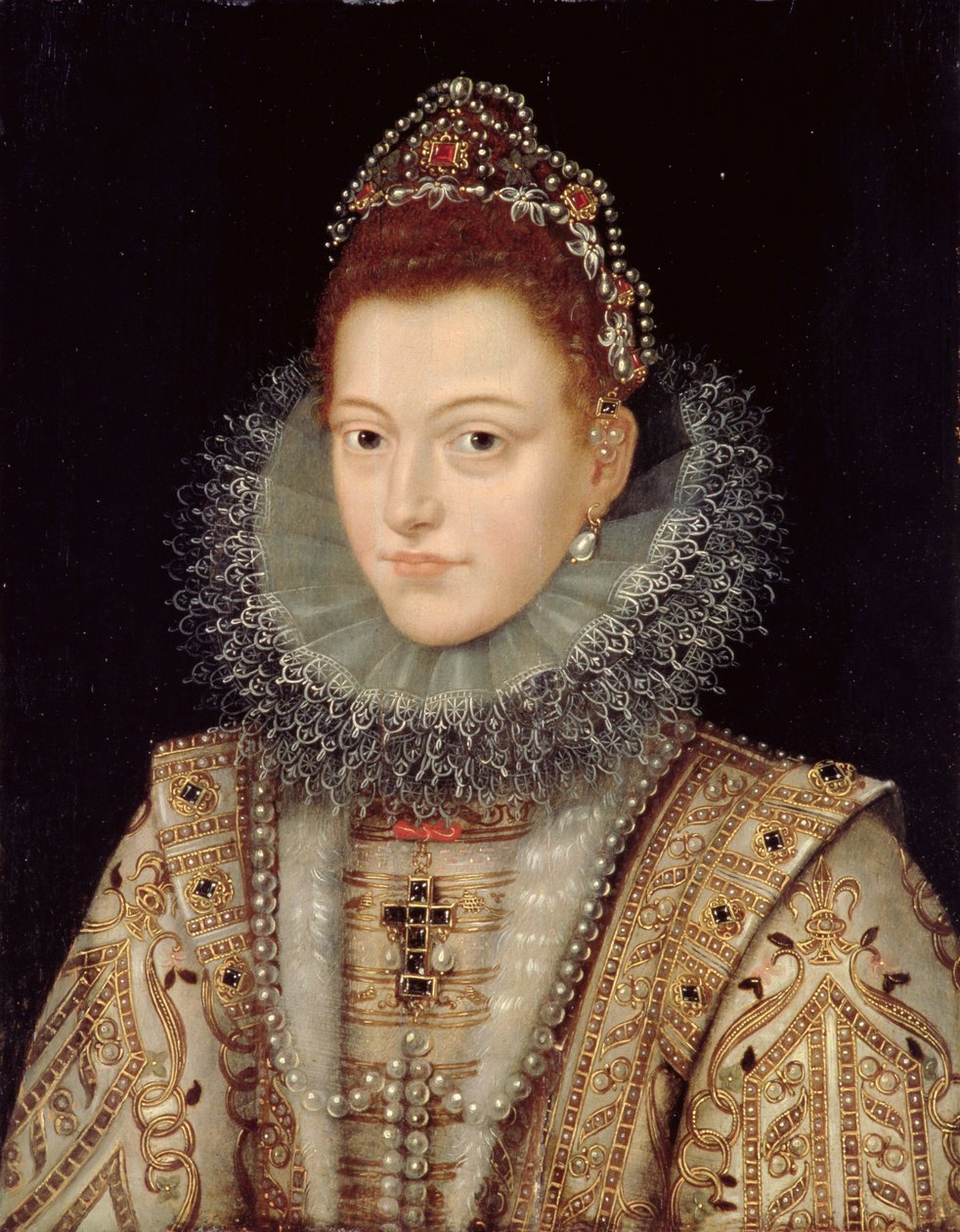 Porträtt av Isabella Clara Eugenia (1566-1633) ca 1599 av Frans II Pourbus