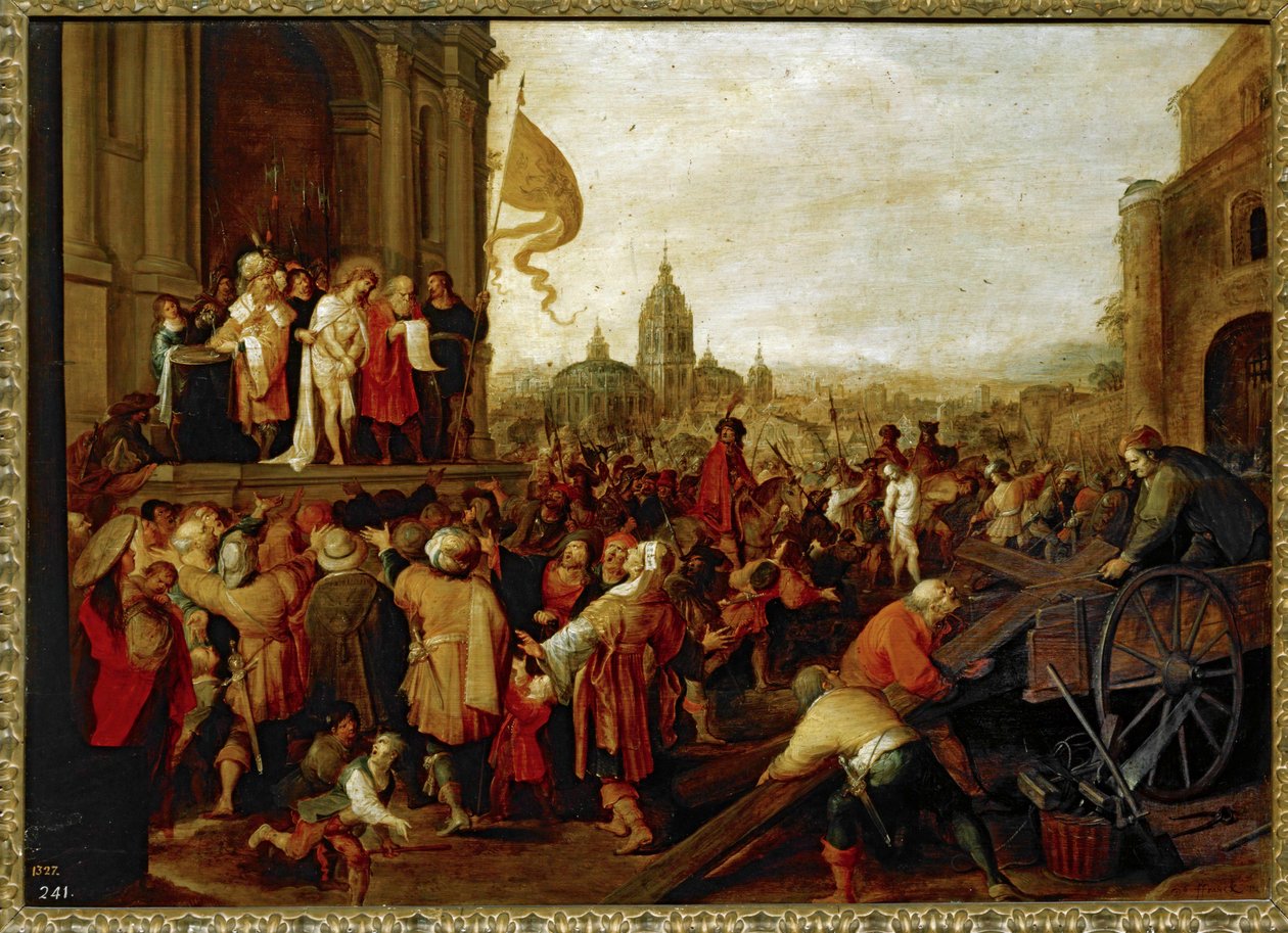 Kristus dömd av Pilatus ... av Frans II the Younger Francken