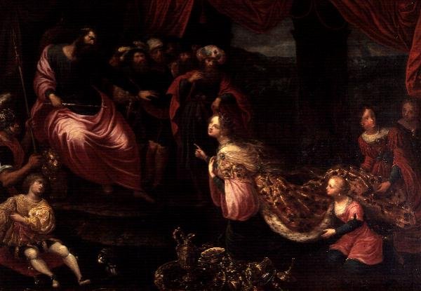 Kung Salomo och drottningen av Saba av Frans II the Younger Francken