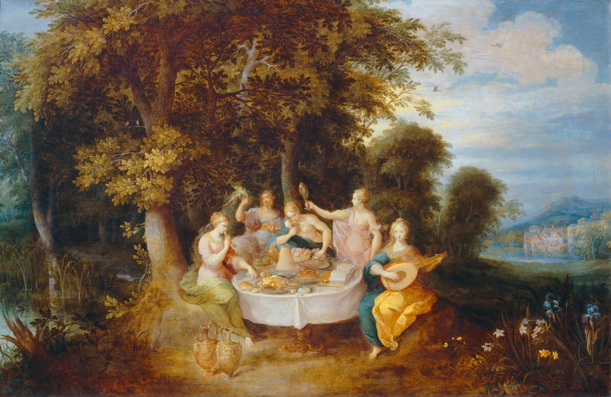 Les Cinq sens - De fem sinnena ... av Frans II the Younger Francken