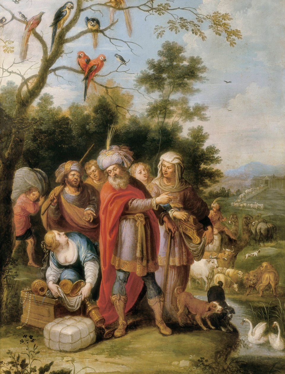 Noa och hans familj på väg till arken, ca. 1620 (olja på koppar) av Frans II the Younger Francken