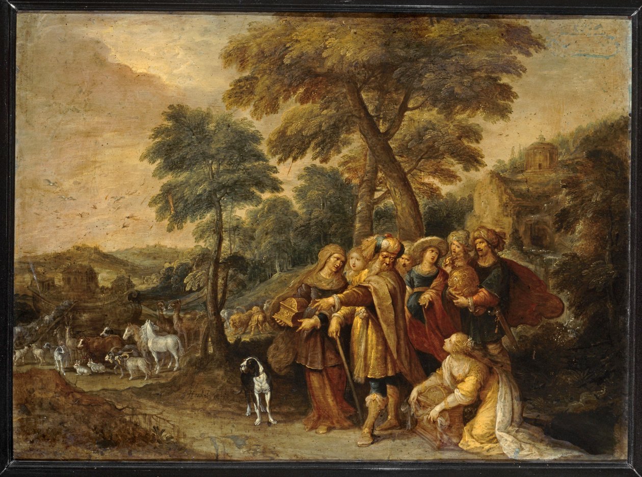 Noa går in i arken ... (målning på duk) av Frans II the Younger Francken