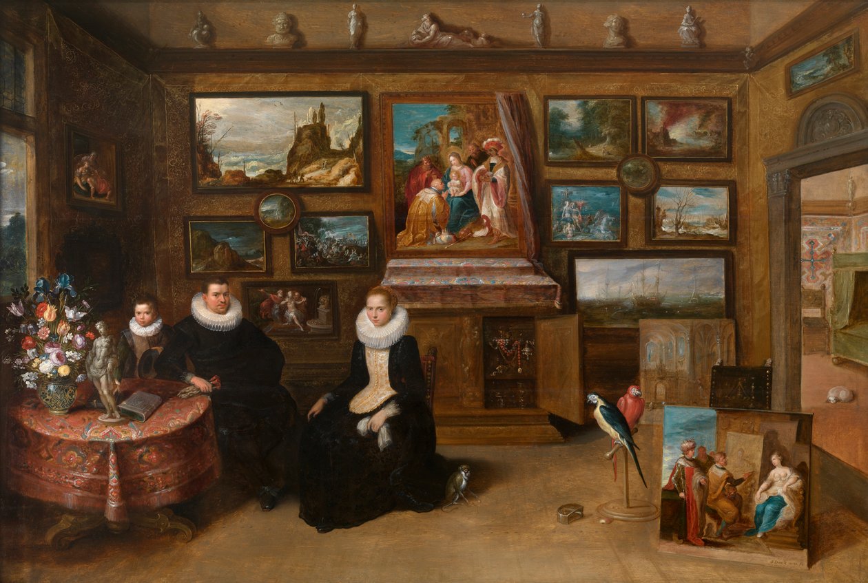 Samlingen av målningar av Sebastian Leerse, ca 1610 (olja på panel) av Frans II the Younger Francken