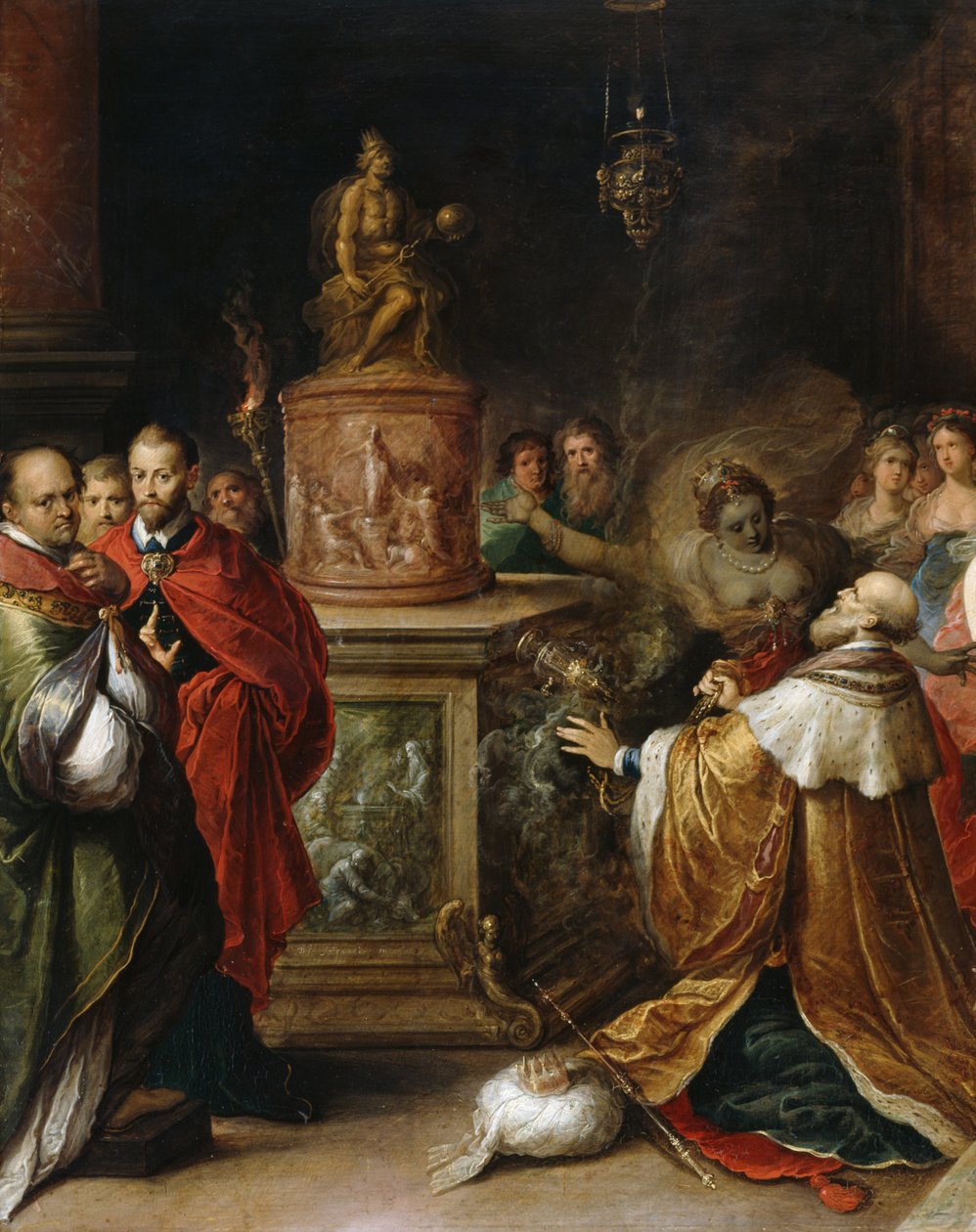 The Idolatry of Salomon, ca 1622 (olja på panel) av Frans II the Younger Francken