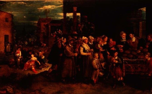 De sju barmhärtighetsgärningarna, c.1617 av Frans II the Younger Francken