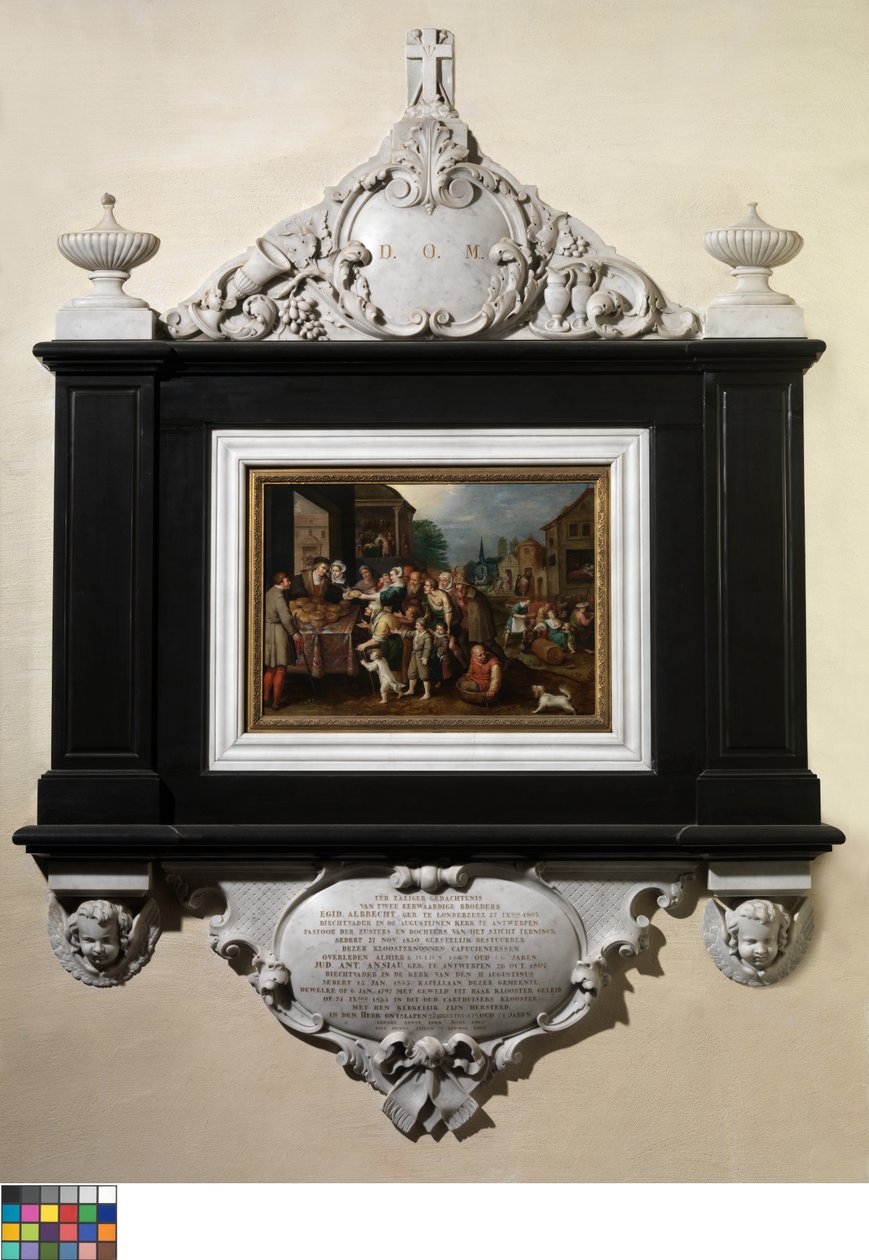 The Seven Works of Mercy (olja på panel) av Frans II the Younger Francken