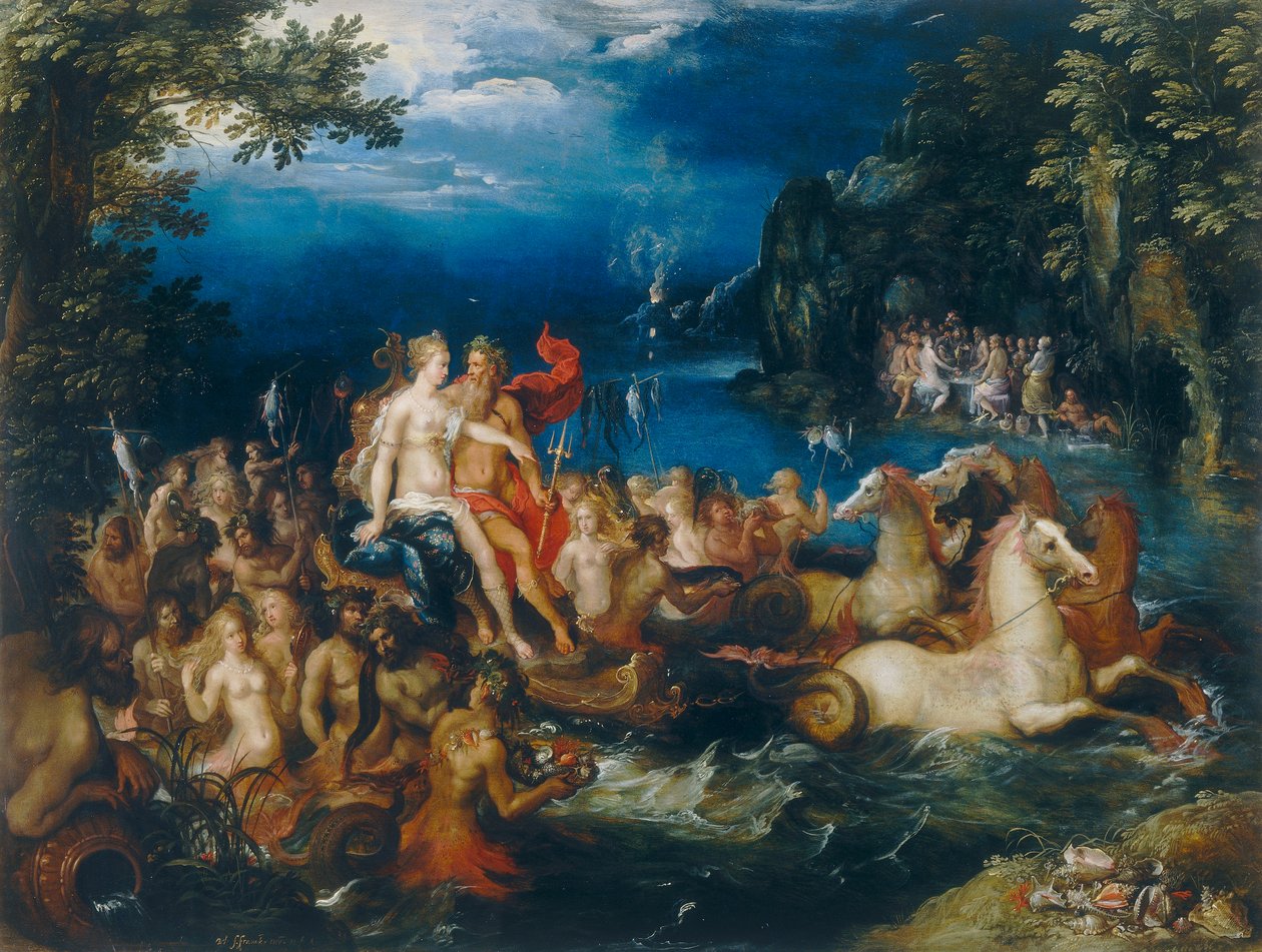 Triumf av Neptunus och Amfitrit av Frans II the Younger Francken