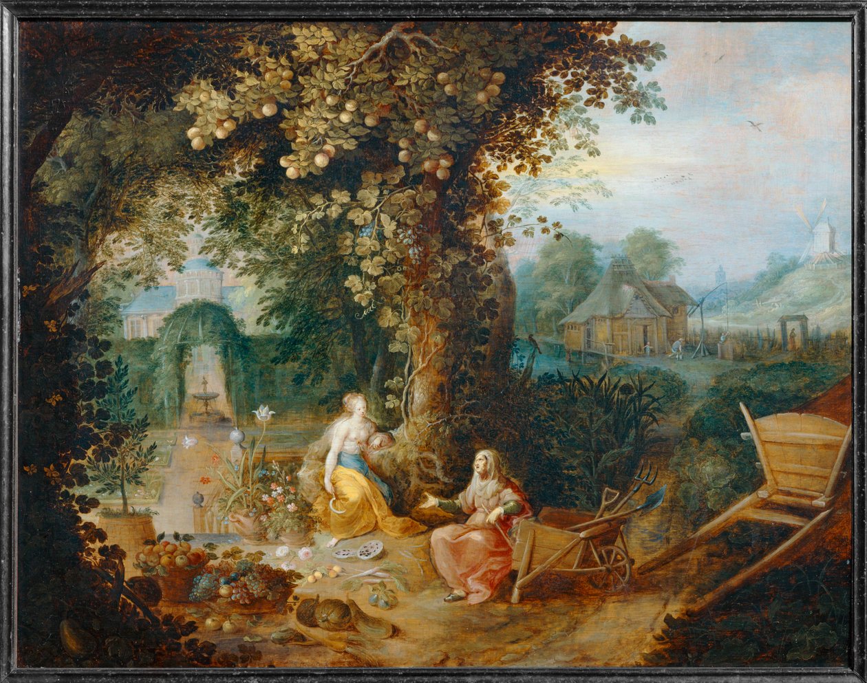 Vertumne et Pomone - Vertumnus och Pomona ... av Frans II the Younger Francken