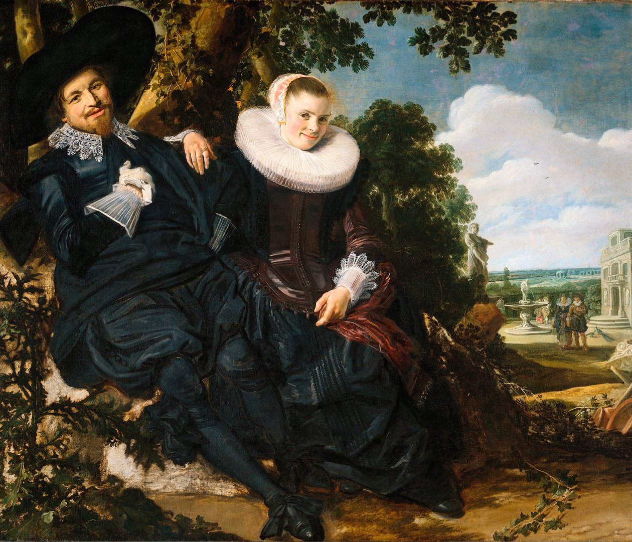 Äktenskapsporträtt av Isaac Abrahamsz Massa och Beatrix van der Laen