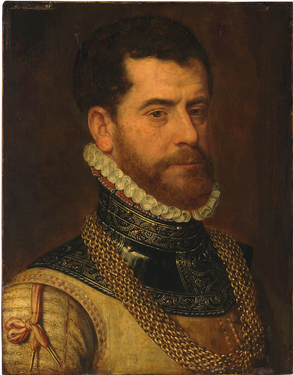 Porträtt av en gentleman, med monogram av Don Gaspar de Haro y Guzman av Frans I Pourbus