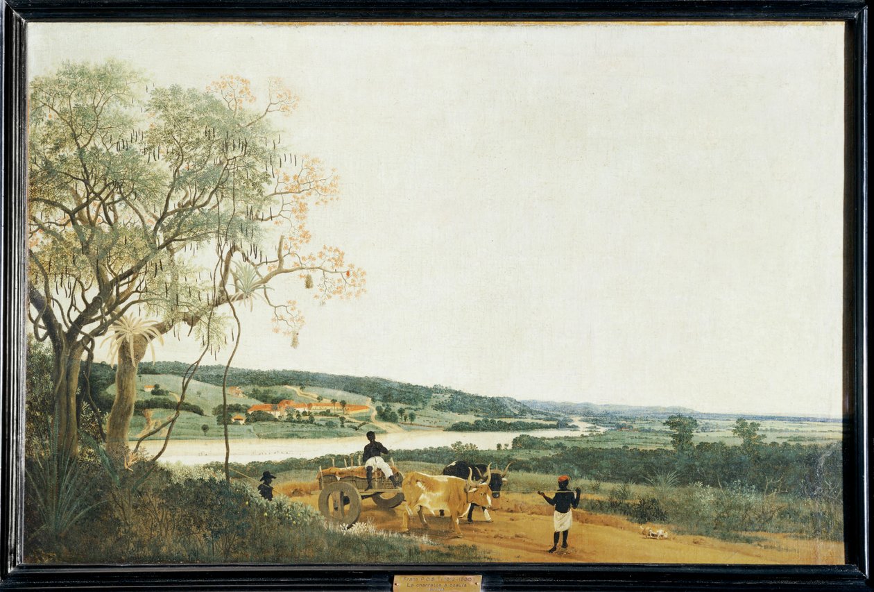 Oxkärran, det brasilianska landskapet ... av Frans Jansz Post