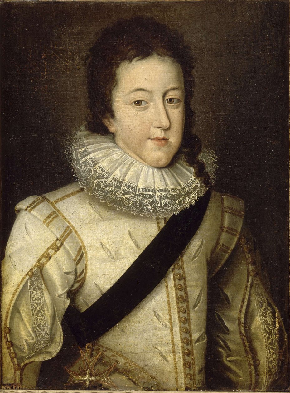 Ludvig XIII, kung av Frankrike och Navarra 1601-1643 som Dauphin av Frans Pourbus