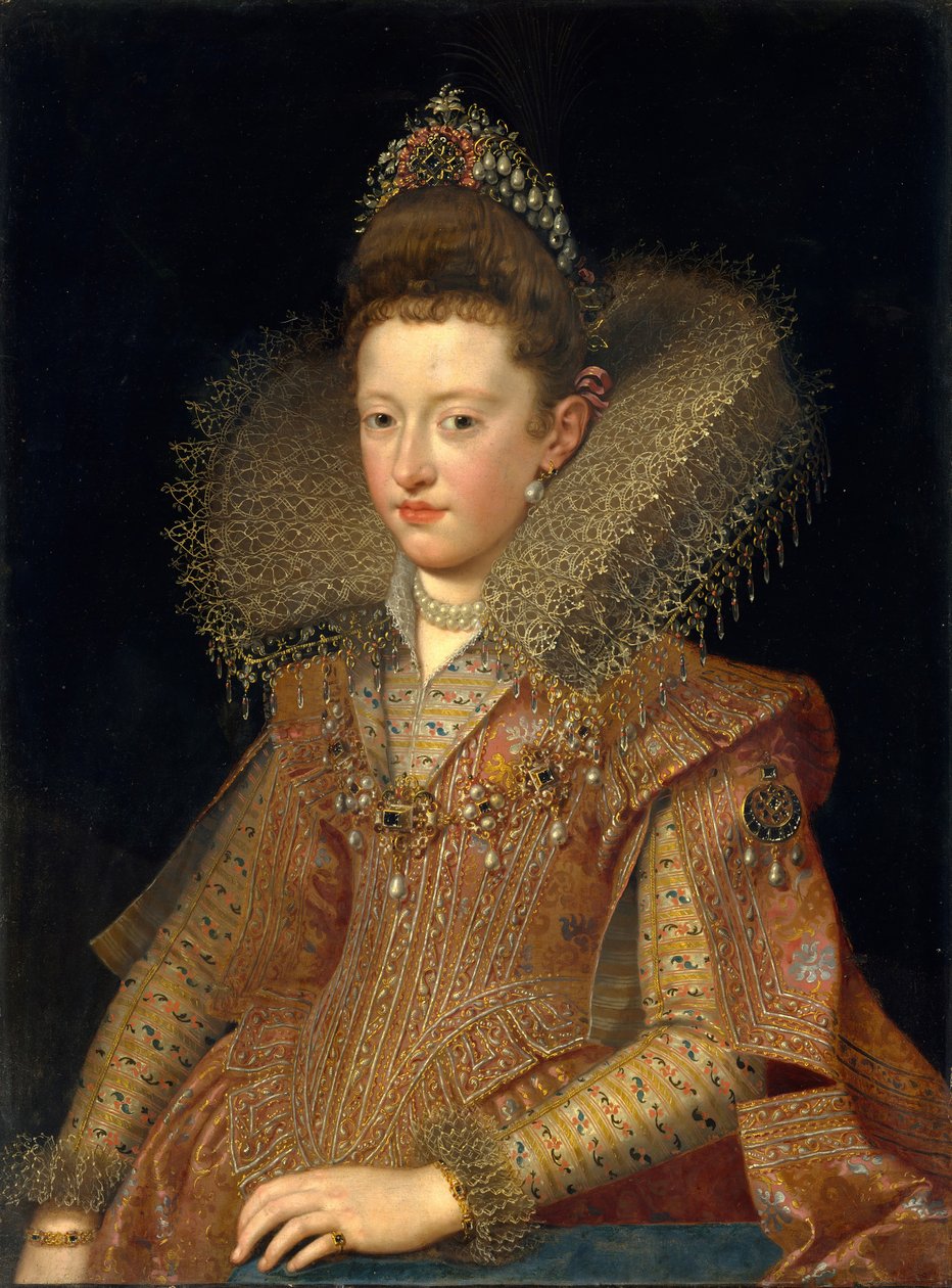 Margherita Gonzaga 1591-1632, prinsessa av Mantua. av Frans Pourbus the Younger