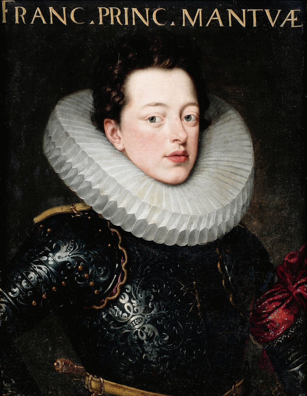 Porträtt av Francesco IV Gonzaga 1586-1612, hertig av Mantua. av Frans Pourbus the Younger