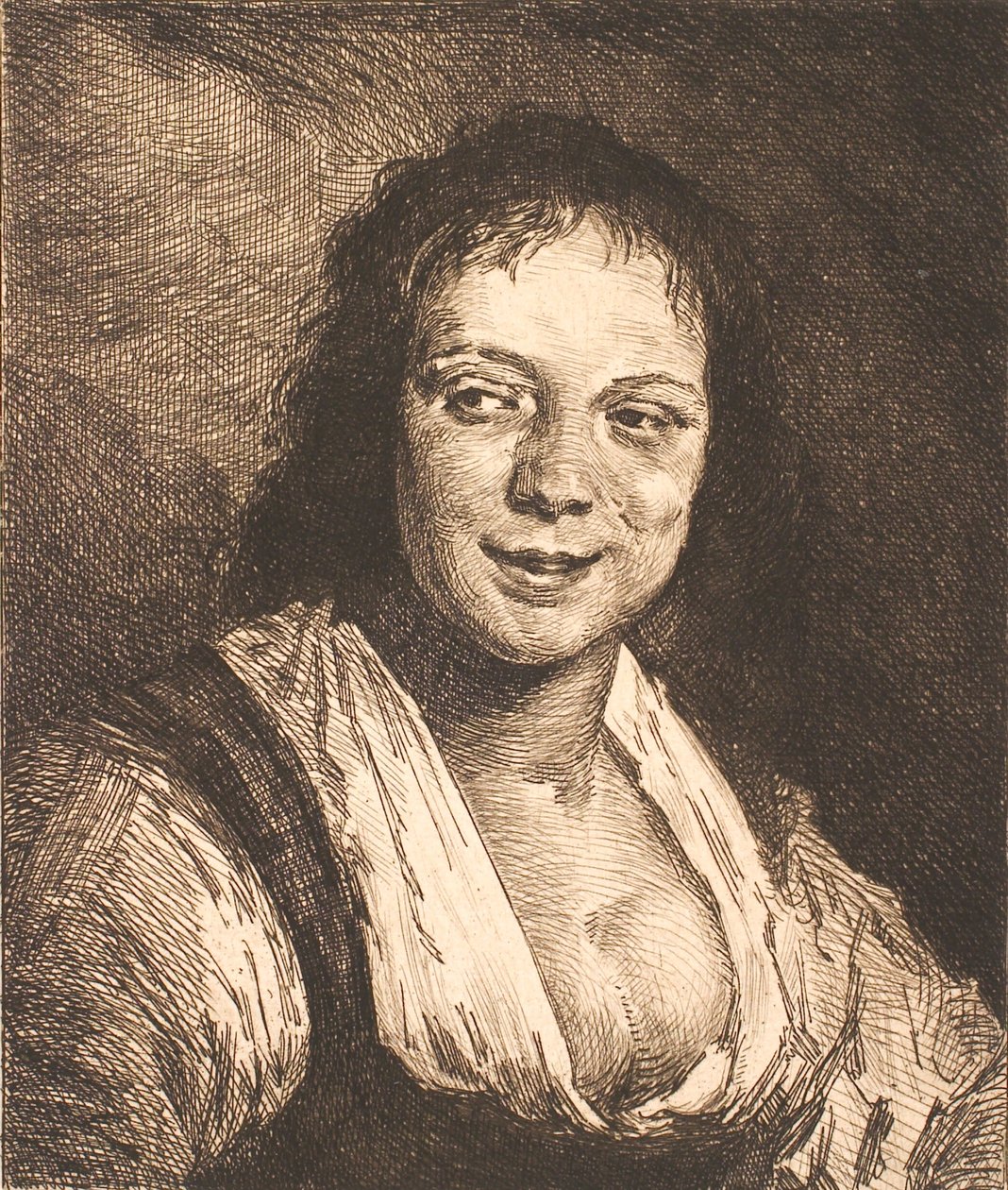 Skrattande tjej, efter Frans Hals av Frans Schwartz