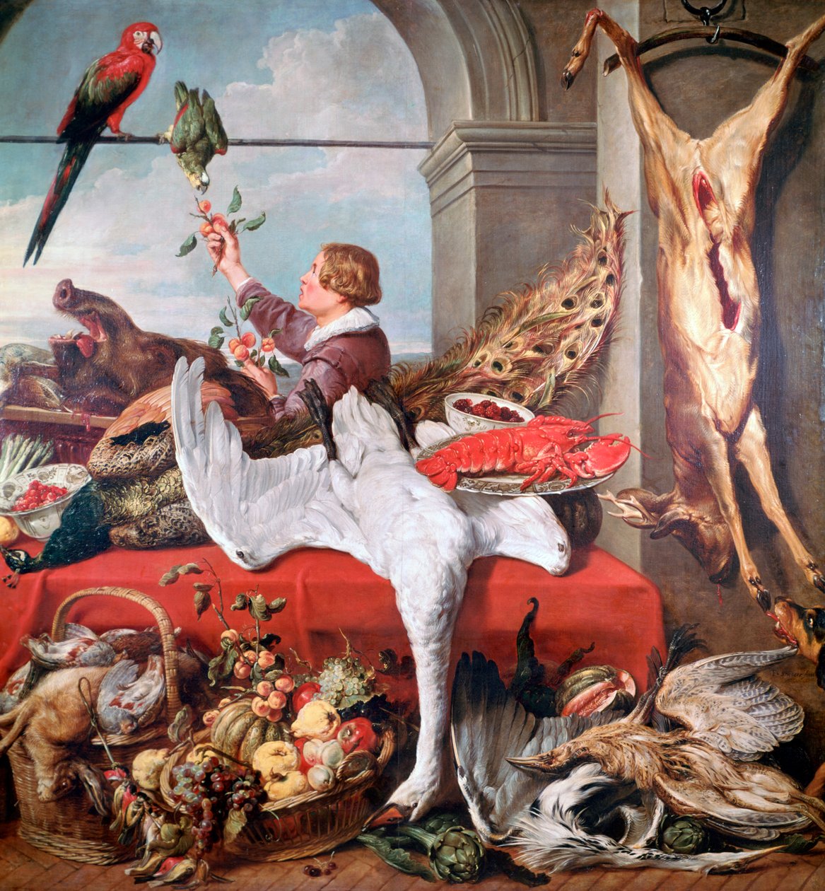 Inredning av ett kontor, c1635 av Frans Snyders or Snijders