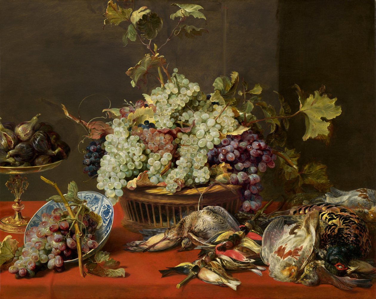 Stilleben med vindruvor och vilt av Frans Snyders