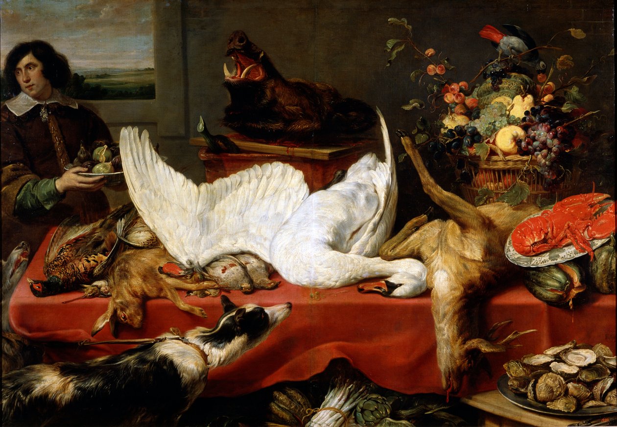Stilleben med en svan, 1640-talet av Frans Snyders or Snijders