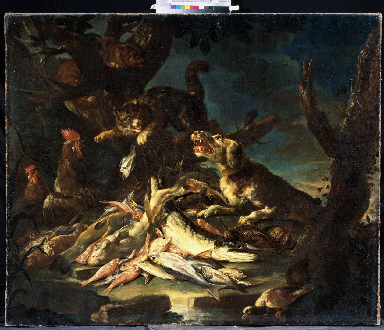 Fiskar (fisk). Målning av Frans Snyders (1579-1657). Olja på duk av Frans Snyders or Snijders