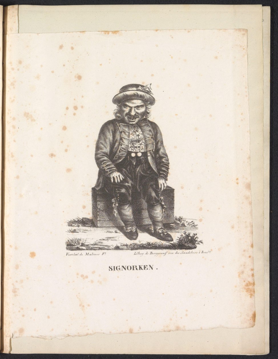 Sinjoorke, 1825 Signorken (titel på objekt) av Frans Vervloet