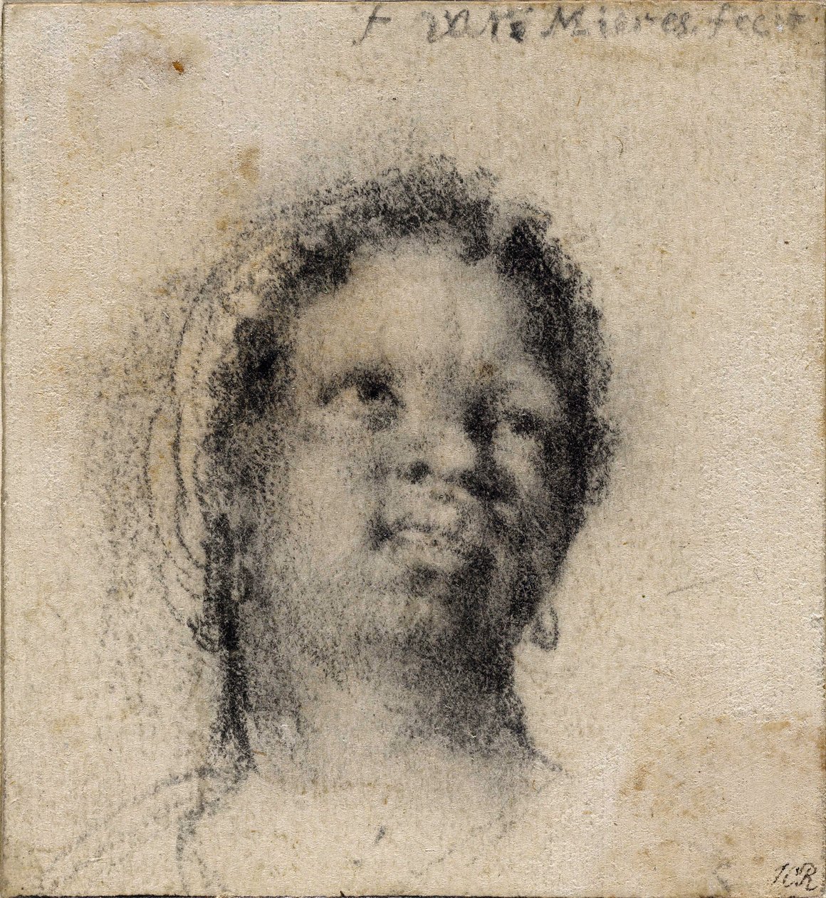 Huvudet av en svart kvinna av Frans van Mieris the Elder