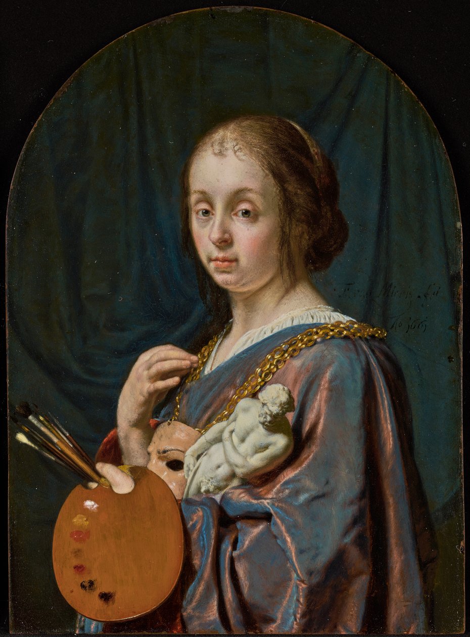 Pictura (En allegori om måleri) av Frans van Mieris the Elder