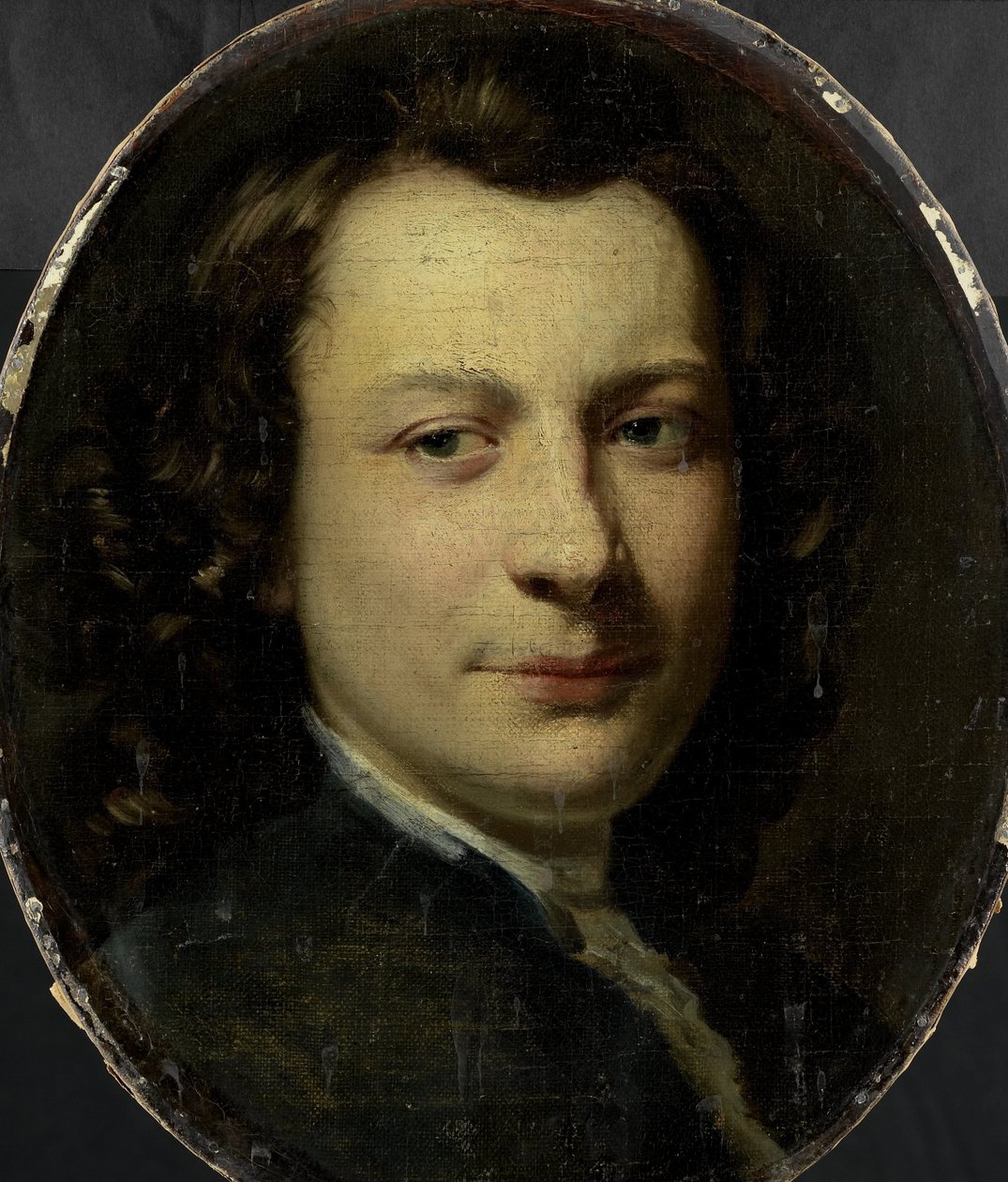 Porträtt av George van der Myn, målare av Frans van der Mijn