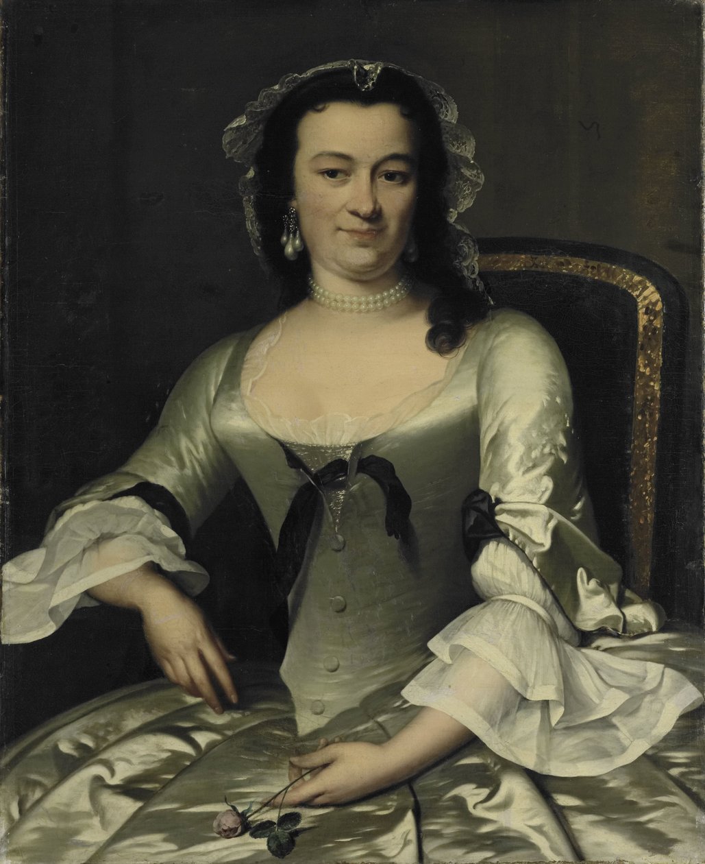 Porträtt av Maria Henriëtte van de Pol, hustru till Willem Sautijn av Frans van der Mijn