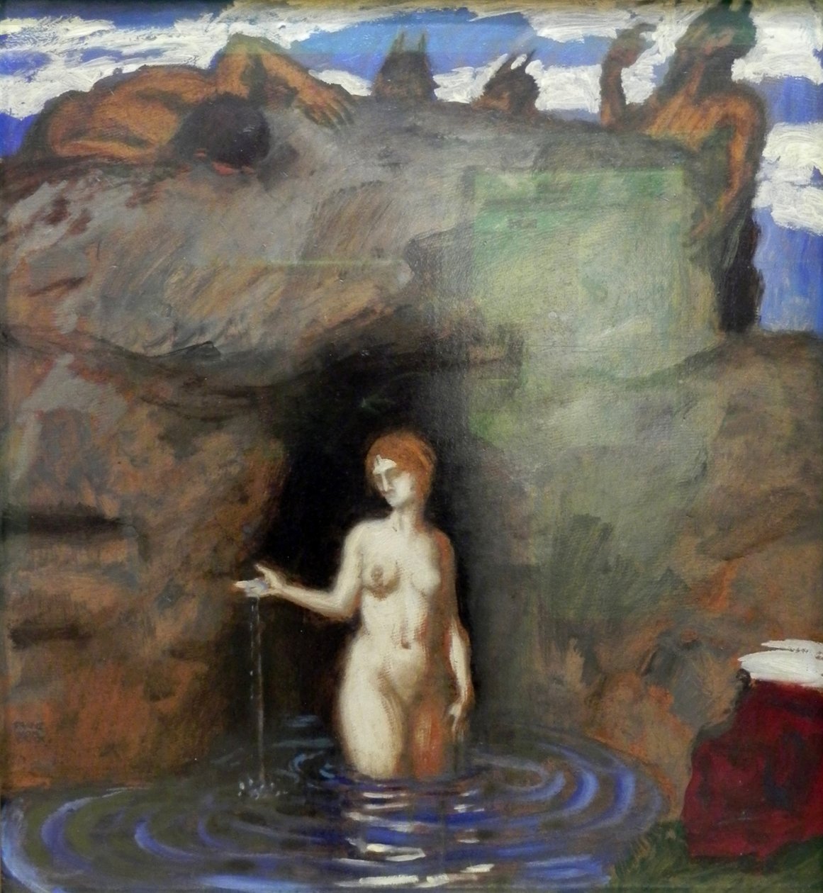 Vårnymf och faun av Franz von Stuck