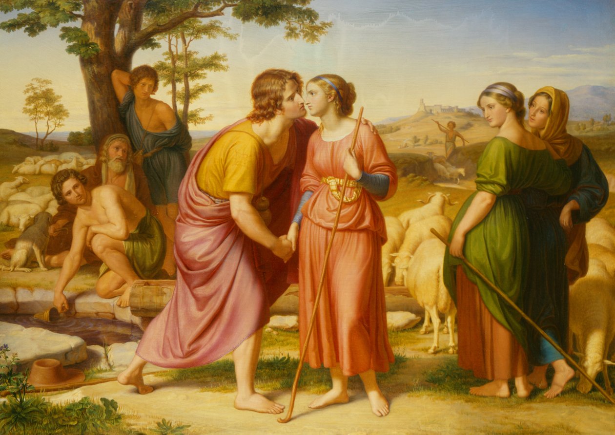Mötet mellan Jakob och Rachel, 1835 av Franz August Schubert