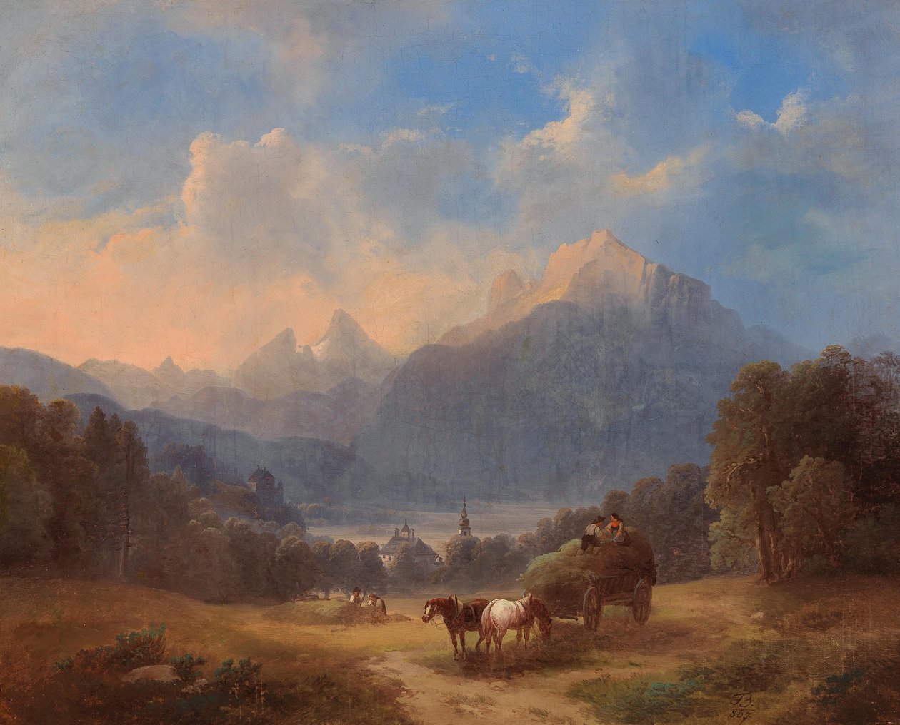 Scene of the Salzkammergut av Franz Barbarini