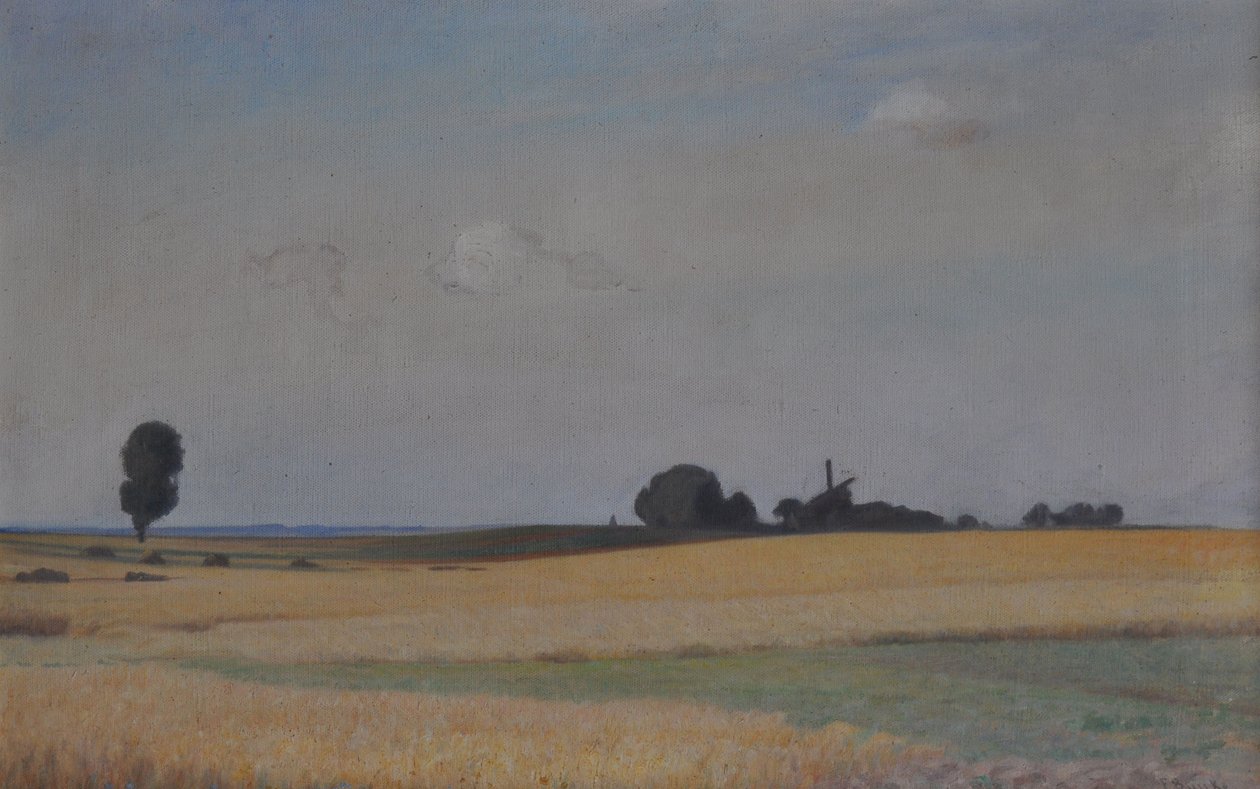 Mecklenburg landskap med väderkvarn av Franz Bunke