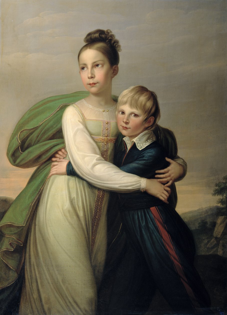 Prins Albrecht och prinsessan Louise, ca 1817 av Franz Gerhard von Kugelgen